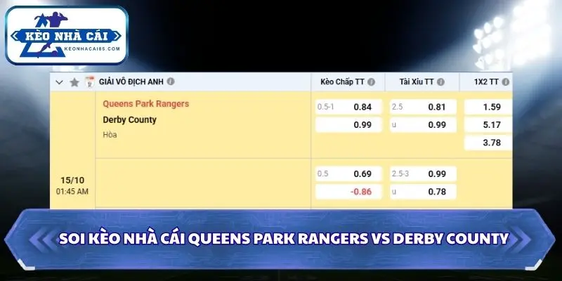 Tổng hợp bảng soi kèo nhà cái Queens Park Rangers vs Derby County